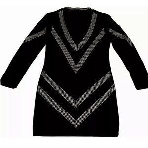 Black Rhinestone Dress
